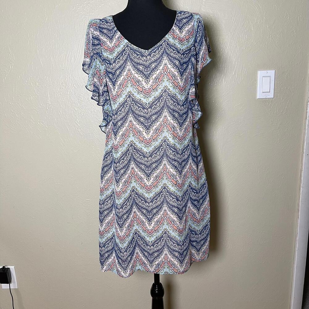 Boho Chevron Flirty Fun Vibrant Dress